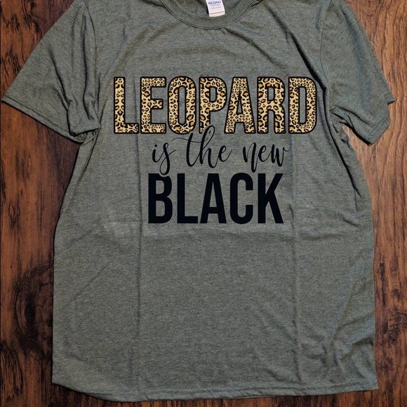 Leopard Is the new Black t-shirt Graphic Tee - Picture 2 of 3